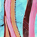 DIDGERIDOO Abstract In Aqua Blue Red Pink Mango